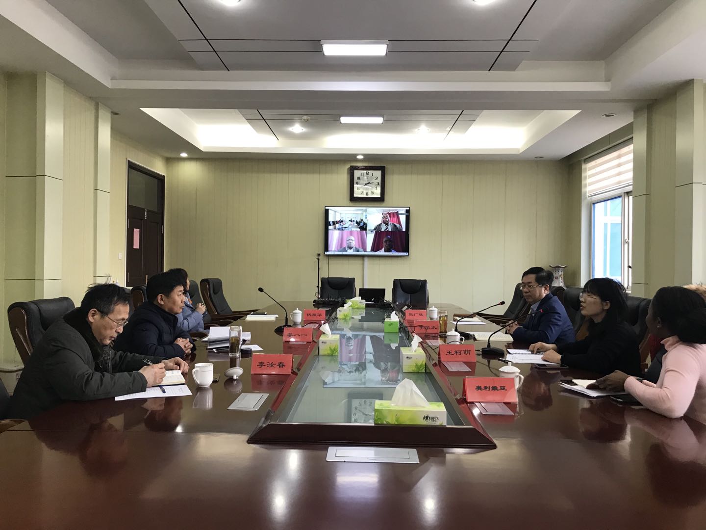 Video conference between our college and Tanzanian Animal Husbandry  Training Center was held-SHANDONG VOCATIONAL ANIMAL SCIENCE AND VETERINARY  COLLEGE